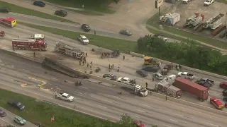 1 dead after bulldozer falls off 18-wheeler on North Loop at Homestead