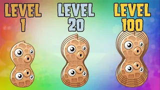 Plants vs Zombies 2 Pea nut Lvl 1 vs lvl 20 vs lvl 100 PvZ2 | MrongerPvZ2