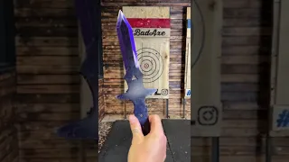 Can he hit the bullseye? | Knife Throwing