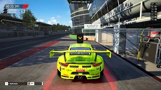 Assetto Corsa Competizione - 1 lap Monza - 1:49 logitech G27 and Porsche 991 GT3 R -