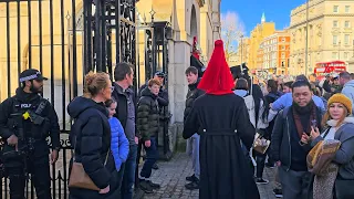 POLICE and TOURISTS are SHOCKED after this happens with The King's Guard at Horse Guards!