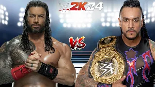 WWE 2K24 ROMAN REIGNS VS. DAMIAN PRIEST FOR THE WORLD HEAVYWEIGHT CHAMPIONSHIP!