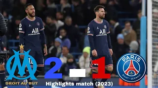 (PSG 1 - 2  Marseille) Highlights match 2023 ( Coupe de France 🏆)