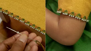 AWESOME IDEAS TO DECORATE YOUR CLOTHES | Embroidery Edge Stitches | Border Tutorial