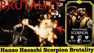 Hanzo Hasashi Scorpion | Gold character Brutality FW Gameplay | MK Mobile