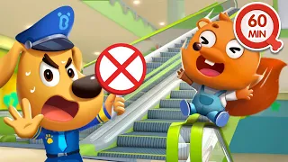 Ten Cuidado en las Escaleras Mecánicas 🐿️ 1HORA de Dibujos Animados 🔍Sheriff Labrador en Español