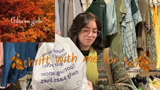 THRIFT WITH ME || Gilmore girls/fall edition || autumn cozy vlog