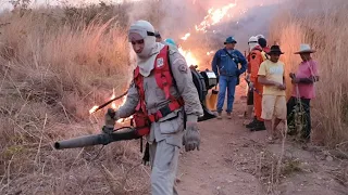 BOMBEIROS DO ESTADO DO CEARÁ COMBATENDO FOGO NAS CERRAS