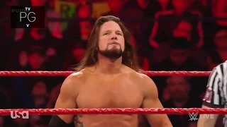 Rey Mysterio vs Aj Styles US Championship Match WWE RAW November 25th 2019