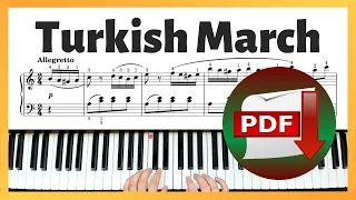 Turkish March - Mozart | How to Play Turkish March (Rondo Alla Turca) Sonata 11 K.331 Piano Tutorial