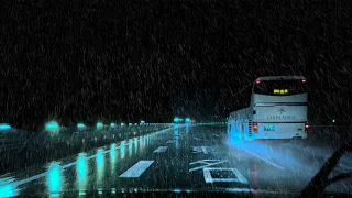 ☔️Highway Driving in #HeavyRain for Sleep,Work, Study🎧