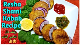 Shami Kabab Recipe -Perfect and easy Shami Kabab/How to make resha dar shami kabab