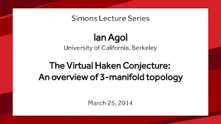 An overview of 3-manifold topology - Ian Agol