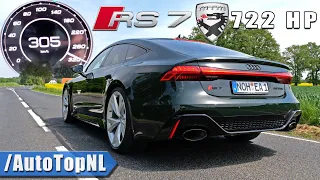 722HP AUDI RS7 C8 MTM | 0-300 ACCELERATION SOUND & TOP SPEED by AutoTopNL