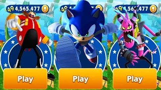 Sonic Dash - Giant Sonic vs Dr.Eggman vs Zazz - All Characters Unlocked - Run Gameplay