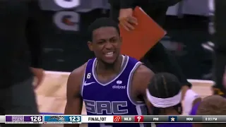 De'Aaron Fox hits INCREDIBLE Logo Buzzer Game Winer in Overtime vs Magic!