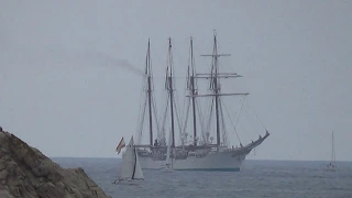 Juan Sebastián Elcano (Armada) Llegada y atraque al puerto de Getaria
