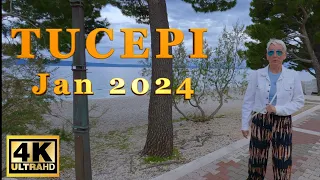 Tucepi, Croatia | 4K Winter Walkthrough (January 2024)