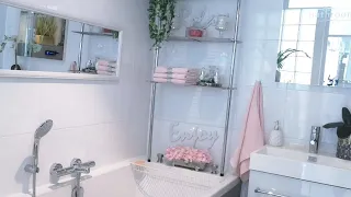 SMALL BATHROOM REFRESH | CLEAN AND DECORATE WITH ME | GLAM SPA BATHROOM