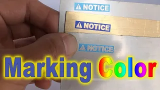 Fiber laser marking machine, marking color parameters on stainless steel