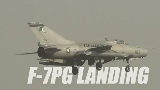 F-7 PG Fighter Jet : Pakistan Airforce - Overhead break and landing