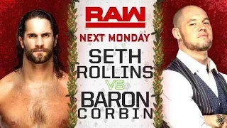 wwe seth rollins vs baron corbin at raw 24 december 2018