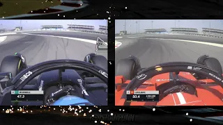 Mercedes W14 and Ferrari SF-23 Onboard Comparison