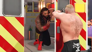 Can Roman Reigns Defeat Brock Lesnar In An Ambulance Match WWE 2K24