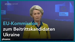 EU-Beitrittsanträge der Ukraine, Moldawiens und Georgiens: Pressekonferenz mit Ursula von der Leyen