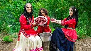 Cooking Of Cherry jam Of Azerbaijani Nature!!!! Village Products