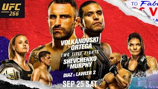 RECAPITULACION UFC 266. VOLKANOVSKI VS ORTEGA - SCHEVCHENKO VS MURPHY