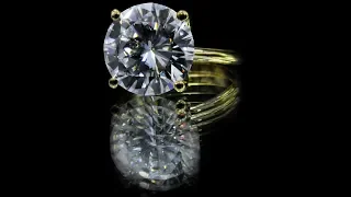 F&B Jewelry Showcase: Phoebe Forever ONE 12mm Round Moissanite V Prong Solitaire Ring