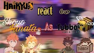 haikyuu react to hinata shoyo as Tubbo •◆Thanksgiving special!◆•