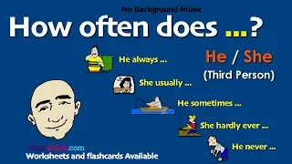 Adverbs of Frequency - He and She pronouns (English Speaking Practice) | Mark Kulek - ESL