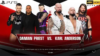 WWE 2K22 (PS5) - KARL ANDERSON vs DAMIAN PRIEST | RAW, OCT. 31, 2022 (4K 60FPS HDR)