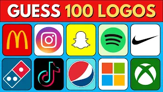 Guess the Logo in 3 Seconds | 100 Famous Logos | Logo Quiz 2024