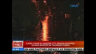 UB: Ilang lugar sa Quezon City, binaha matapos ulanin bunsod ng thunderstorms