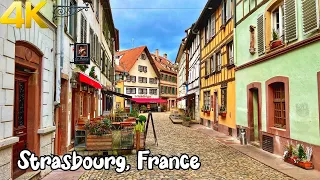 Strasbourg, France, Walking tour 4K 60fps - The most beautiful cities - Fascinating Architecture