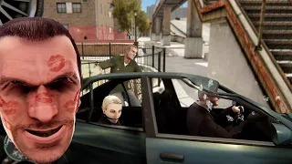 Packie and Gracie like to swim and give Niko a hard time ! In traffic at a speed of 9999999！ - GTA4