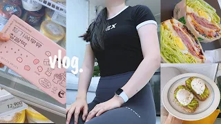 다이어트vlog. 매일 빵 먹지만 놀랍게도 다이어트 진행 중... 먹고 싶은 거 적당히 먹으면서 근력 유산소 홈트와 산책