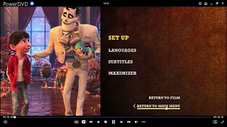 Coco DVD Menu 2018 en inglés, español