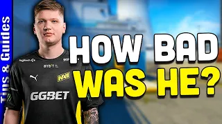 S1MPLE's WORST GAME EVER (4 Kills, 0.30 Rating)