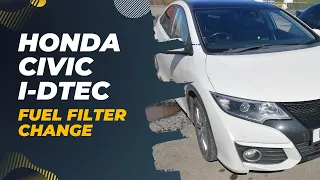 Changing a Fuel Filter in a Honda Civic 2015 1.6 I-Dtec