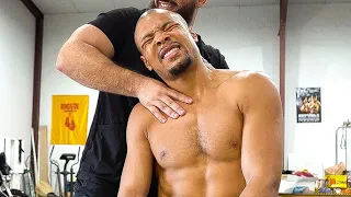 CHRIS EUBANK Jr. gets EPIC SPINAL ADJUSTMENT (World Boxing Champ)