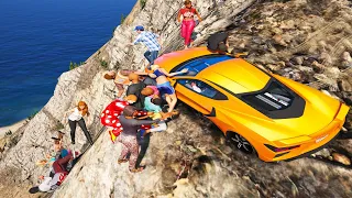 GTA 5 Crazy CLIFF Jumps-Falls-Ragdolls [Euphoria Physics | Funny Moments]