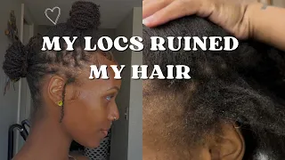 I took my locs out after they damaged my hair 😢