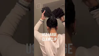 EASY CROCHET BRAID CLAW CLIP HAIRSTYLE ON TYPE 4 NATURAL HAIR🥰