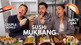 GRAPPIGSTE SUSHI MUKBANG 😂🍣 MET THOMAS PANTERPOES & ZIJN VRIEND MAX | Sara Verwoerd