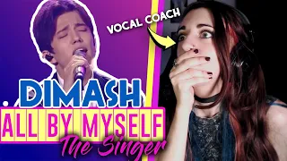 ESTA VERSIÓN ES MEJOR! | Dimash - All By Myself (THE SINGER) | Vocal Coach reacción y análisis