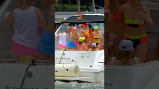 🥂👯‍♀️🌊 Champagne Toast on the Yacht at Haulover Inlet with the Girls!